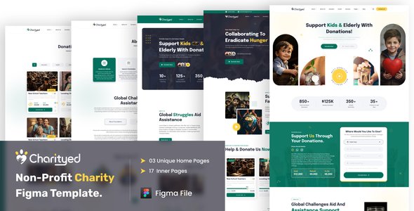 Charityed - Charity amp Nonprofit Figma Template TFx
