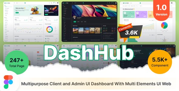DashHub - Multipurpose Client and Admin UI Dashboard With Multi Elements UI Web TFx