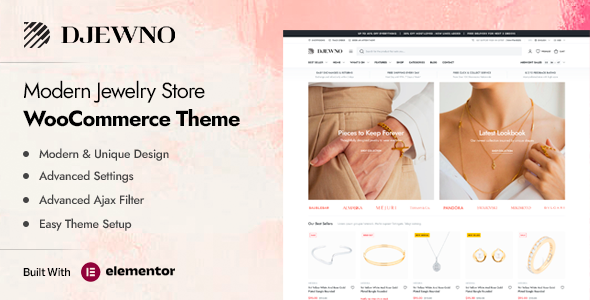 Djewno - Jewelry Store WooCommerce WordPress Theme TFx