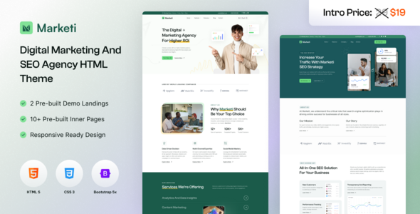 Marketi - SEO Digital Marketing HTML Template TFx