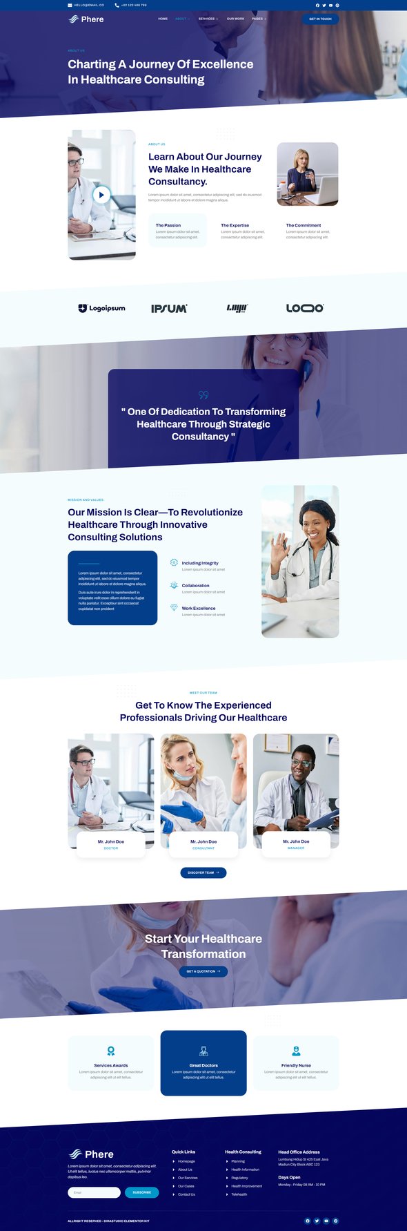 Sphere - Healthcare Consulting Elementor Template Kit TFx