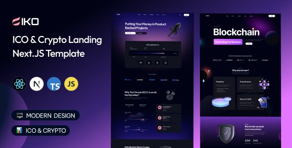 IKO - ICO amp Crypto React NextJS Template TFx