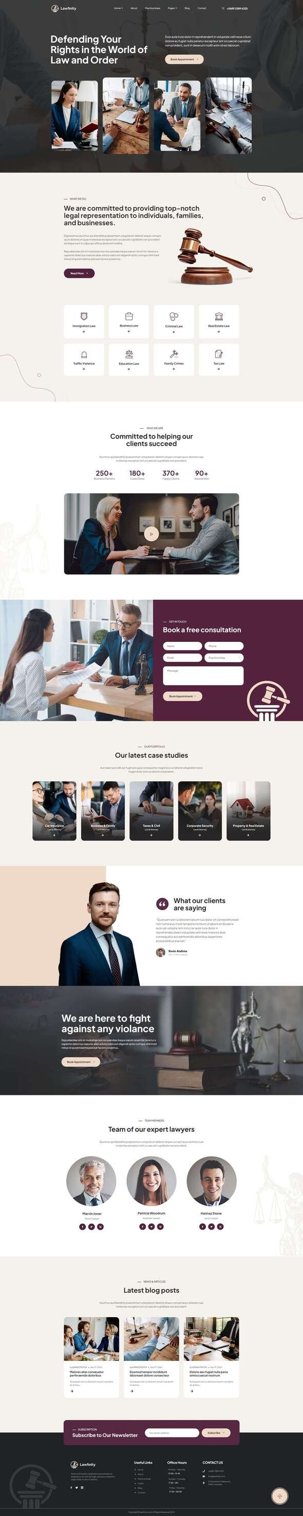 Lawfinity - Law amp Attorney Elementor Template Kit TFx