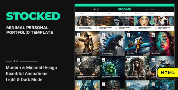 Stocked - Personal Portfolio HTML Template TFx