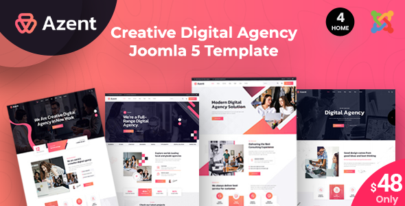 Azent - Joomla 5 Creative Digital Agency Template TFx