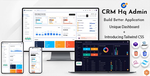 CRMHq Admin - Tailwind CSS Dashboard Template TFx
