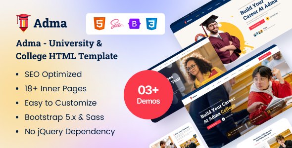 Adma - College University HTML Template TFx