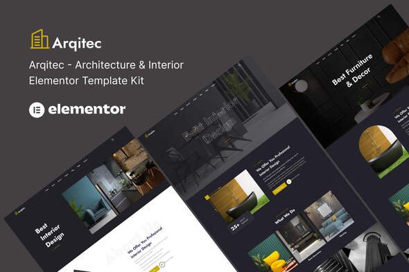 Arqitec - Architecture amp Interior Elementor Template Kit TFx