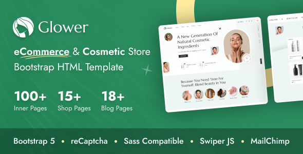 Glower - Shop amp eCommerce Bootstrap HTML Template TFx
