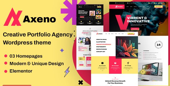 Axeno - Creative Portfolio Agency WordPress Theme TFx