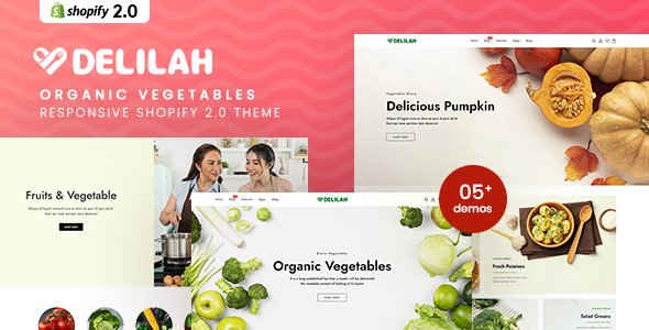 Delilah - Organic Vegetables Responsive Shopify 20 Theme TFx