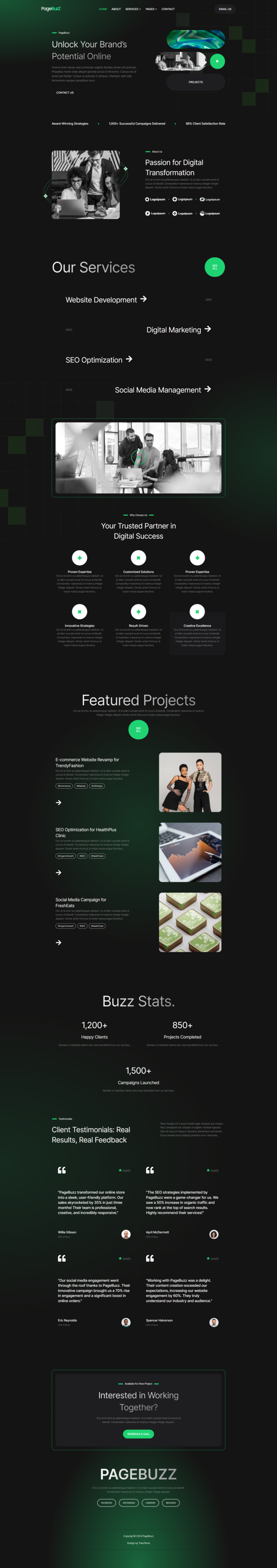 PageBuzz - Digital Agency Elementor Template Kit TFx