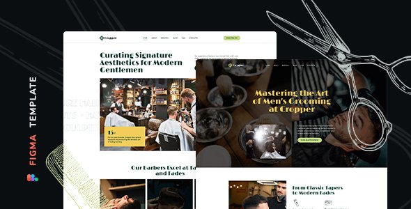 Cropper  Barbershop Template for Figma TFx