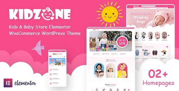 Kidzone - Kids amp Baby Store Elementor WooCommerce WordPress Theme TFx