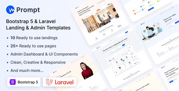 Prompt - Modern amp Multipurpose Laravel Template TFx