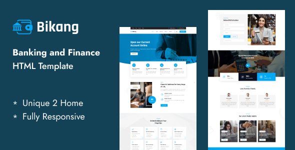 Bikang - Banking amp Finance HTML Template TFx