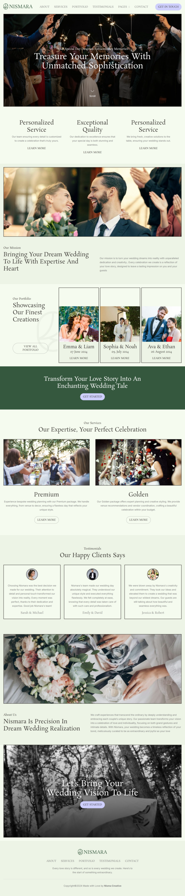 Nismara - Wedding Planner ElementorTemplateKit TFx