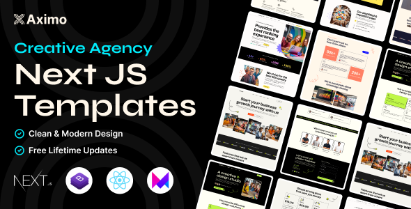 Aximo - Creative Agency React Next Js Template TFx