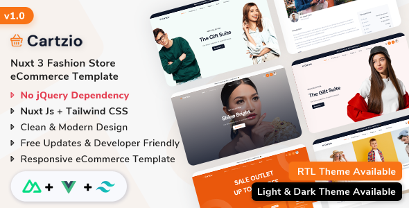 Cartzio - Nuxt Js Multipurpose eCommerce Template TFx