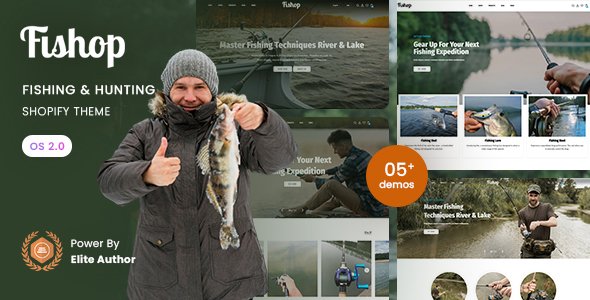 Fishop - Fishing amp Hunting Shopify 20 Theme TFx