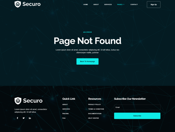 Securo - Cyber Security Services Elementor Template Kit TFx
