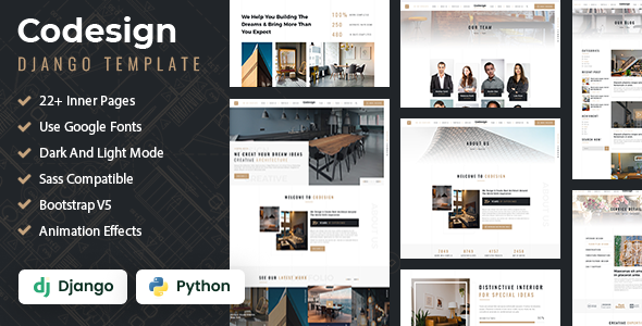 CoDesign - Architect amp Interior Design Python Django Template TFx