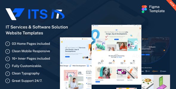 ItsIt - IT services and software Figma Template TFx