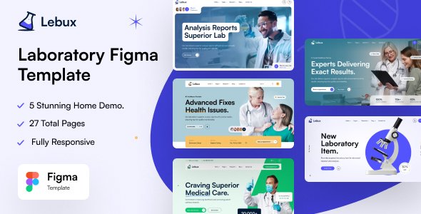 Labux - Laboratory amp Science Research Figma Template TFx