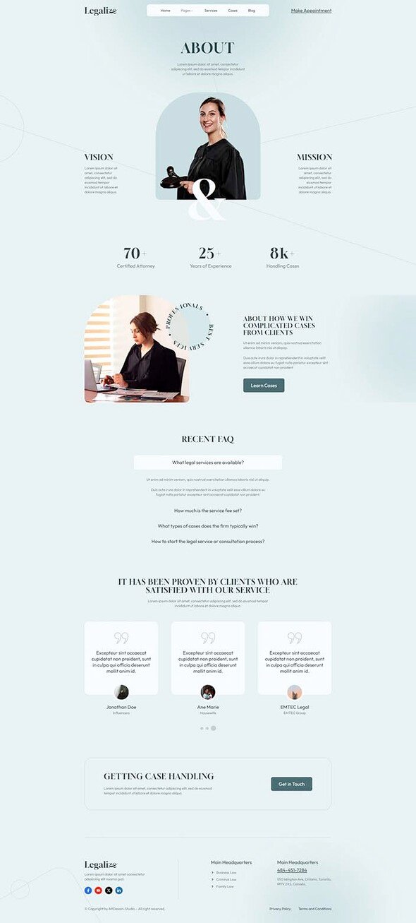 Legalize - Law Firm amp Attorney Elementor Template Kit TFx