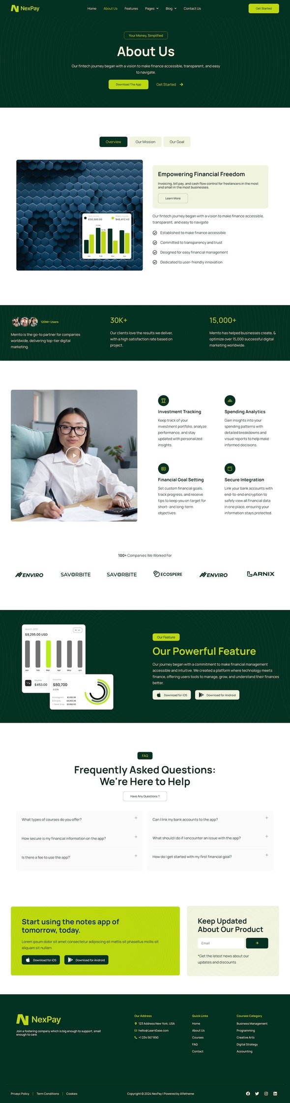 NexPay - Mobile App amp Fintech Startup Elementor Pro Template Kit TFx