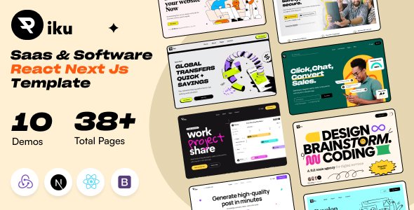 Piku - Creative Saas amp Software React Next js Template TFx