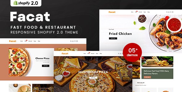 Facat - Fast Food amp Restaurant Shopify 20 Theme TFx