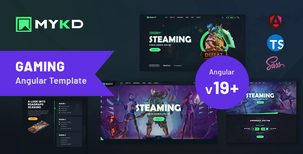 MYKD - eSports and Gaming NFT Angular 19 Template TFx