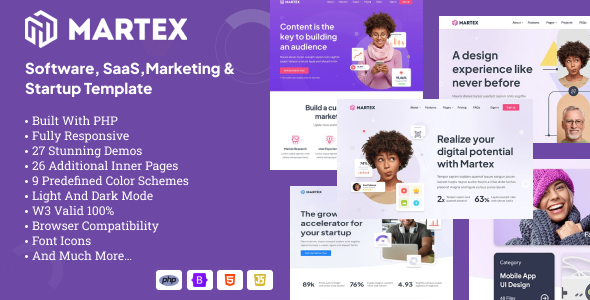 Martex - Software SaaS amp Startup PHP Template TFx