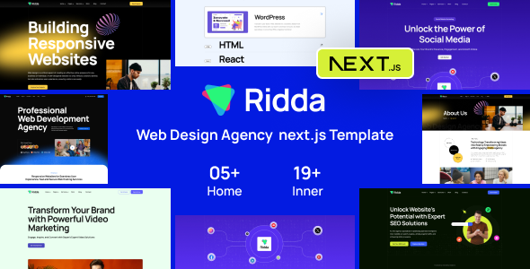Ridda - Web Design Agency React Nextjs Template TFx