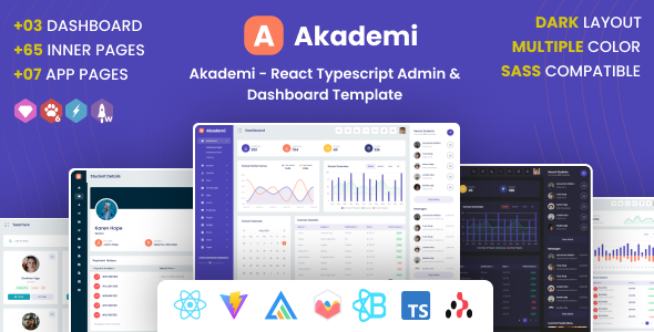 Akademi - React Typescript Admin amp Dashboard Template TFx