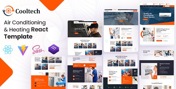 Cooltech - Air Conditioning amp Heating React Template TFx