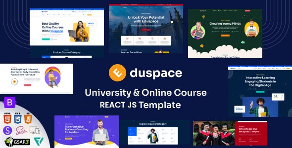 Eduspace - React JS Education Online Course University Template TFx