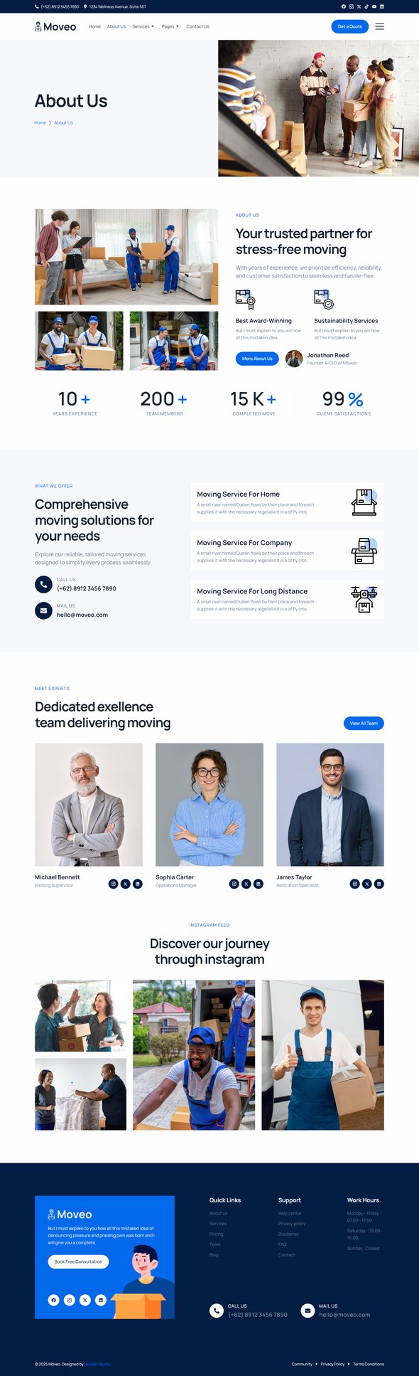 Moveo - Moving Company Services Elementor Template Kit TFx
