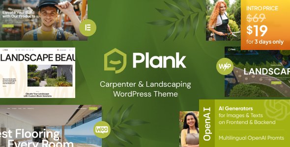 Plank - Carpenter amp Landscaping WordPress Theme TFx