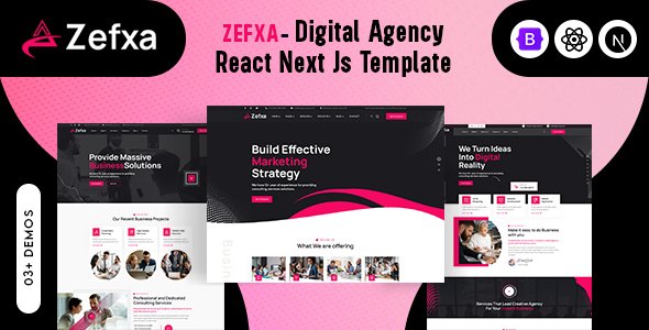 Zefxa- Digital Agency React Next Js Template TFx