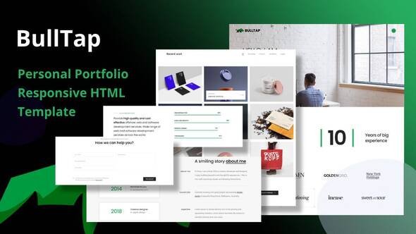 BullTap  Personal Portfolio Responsive HTML Template TFx
