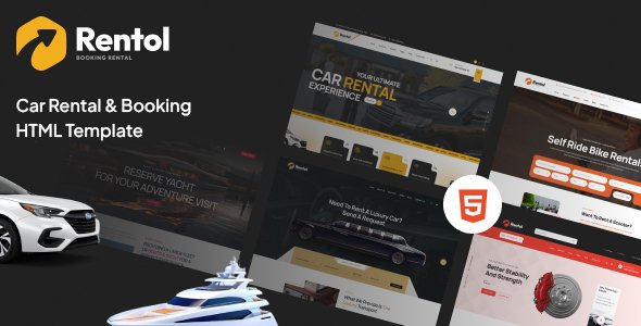 Rentol  Car Rental amp Booking HTML Template TFx