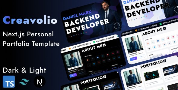 Creavolio  Nextjs Personal Portfolio Template TFx